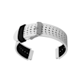 Miniatyrbillede 2 af 3: Sort og hvid silikone urrem til Garmin Forerunner 235