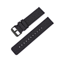 Miniatyrbild 2 av 3: Svart klockarmband i canvas med svart spänne 22 mm