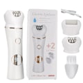 Miniatyrbillede 1 af 5: 3-i-1 Plejesæt - Shaver, Epilator og Fodfil Hvid+guld