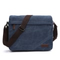 Miniatyrbild 1 av 4: Messenger bag Crossbody väska i canvas och läder Mörkblå