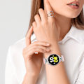 Miniatyrbild 6 av 7: Klockarmband i äkta läder för Samsung Watch 4/5/6/7 Rosa