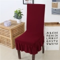 Miniatyrbild 3 av 5: Universal Elastic Stolöverdrag Polyester Burgundy 4-pack