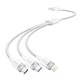 Pikkukuva 2 / 3: USB 2.0 A - 3-in-1 6A kaapeli Vention CTRWG 1.5M (valkoinen)