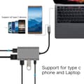 Miniatyrbillede 6 af 6: 5-i-1 Type-C Hub-adapter med HDMI, USB 3.0 og USB-C PD