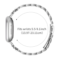 Miniatyrbillede 4 af 6: Funklende sommerfugl Fitbit Versa 3/4 rem med tre rhinsten Sølv