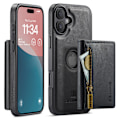 Miniatyrbillede 6 af 11: Magnetisk pung-cover til iPhone 16 Plus - Sort