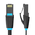 Miniatyrbillede 2 af 3: Fladt netværkskabel UTP CAT6 ventilation IBJBS RJ45 Ethernet 1000Mbps 25m Sort