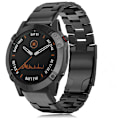 Miniatyrbillede 1 af 5: Titanium urrem til Garmin Fenix 7X/6X/5X - Hurtigudløser, 26mm, Sort