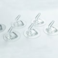 Miniatyrbild 5 av 5: Transparenta Självhäftande Krokar, 10-pack