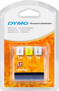 Pikkukuva 2 / 2: LetraTAG plastic tape, 3-pack yellow/silver/white, 12mm, 4m