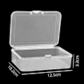 Miniatyrbillede 2 af 2: Rektangulær klar opbevaringsboks til små tilbehør Gennemsigtig 12,5x10,2x3,3 cm