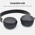 Miniatyrbillede 4 af 5: 1-par udskiftningsørepuder til Jabra Evolve 20 20se 30 30II 40 65 65 Sort