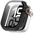 Miniatyrbild 3 av 6: Skyddsfodral för Apple Watch - Hård PC & Härdat Glas Svart 45 mm