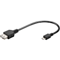 Miniatyrbild 1 av 3: USB Micro-B / USB A OTG höghastighetsadapter för anslutning av laddningskablar
