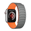Miniatyrbillede 2 af 6: Magnetisk løkkerem til Apple Watch (42/44/45/49 mm) - EU-patent Grå Orange