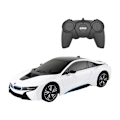 Pikkukuva 2 / 4: RASTAR R/C 1:18 BMW i8 kaukosäädinauto (valkoinen)