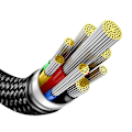 Miniatyrbillede 6 af 10: Baseus-kabel USB Tungsten Gold USB-C til USB-C 100W 1,5m (sort)