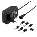Miniatyrbild 5 av 5: Power supply, 240 V to 3-12 V, 1.5 A, different tips, black