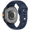 Miniatyrbillede 2 af 5: Stilfuld silikonerem til Galaxy Watch8 & Watch Ultra2 Blå