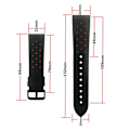 Miniatyrbild 4 av 4: Klockarmband i Läder för HUAWEI GT3 Pro Svart 20 mm