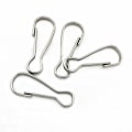 Miniatyrbillede 1 af 5: Snorekroge i rustfrit stål lanyard clips karabinkroge 100-pak Sølv 30 mm