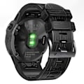 Miniatyrbillede 1 af 4: Silikone urrem til Garmin Fenix 8/7X/6X/5X Sort 22 mm