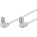 Miniatyrbild 1 av 5: Patchkabel CAT 5e, 2x 90° vinklad, F/UTP, vit, 1 m