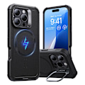 Miniatyrbillede 2 af 2: Cyber Tough (HaloLock) ESR etui med stativ til iPhone 16 Pro (sort)