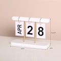 Miniatyrbillede 2 af 3: Moderne minimalistisk træornament - Evighedskalender Hvid