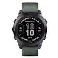 Pikkukuva 5 / 5: Tyylikäs pikakiinnityshihna Garmin Fenix 7X Pro -kelloon Musta + Vihreä