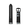 Miniatyrbillede 3 af 7: Silikone- og læderrem til Galaxy Watch 3/5 Blå 20 mm
