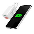 Miniatyrbild 4 av 8: Miniladdare USB-C + USB-A Qualcomm 3.0 38W Vit