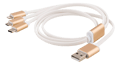 Multi-Charger, USB-C, Lightning, Micro USB, USB-A, 1m, white