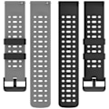 Miniatyrbillede 2 af 5: Silikonerem til ur 22 mm - Til Huawei Watch GT5, Keep Watch Pilot1 Sort+grå