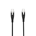 Miniatyrbild 1 av 3: Laddkabel PRO USB-C till USB-C 2.0 1.5m Svart Kevlarkabel med Metallkopplingar