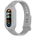 Pikkukuva 3 / 4: Yleiskäyttöinen silikoniranneke Xiaomi Mi Band 9, 8, 7, 6, 5 -laitteille Harmaa