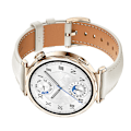 Miniatyrbillede 6 af 6: INF Urrem i læder til Huawei Watch GT5 - 18MM Hvid + guld