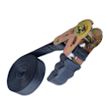 Miniatyrbillede 3 af 4: 4M Heavy Duty Ratchet Bindestropper, 2,5 cm brede sorte laststropper