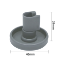 Miniatyrbild 3 av 5: INF Korghjul för diskmaskin 8-pack AEG, Privileg, Zanussi Mörkgrå 40 mm