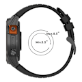 Miniatyrbillede 3 af 4: Sort silikone urrem til Garmin Fenix 8/Enduro 3/Fenix E 22 mm