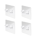 Miniatyrbild 1 av 5: INF Självhäftande hyllbärare - Fästen för hyllplan 4-pack Transparent