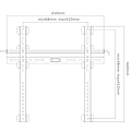 Miniatyrbild 5 av 7: Fixed ultra slim wall mount for monitor/tv, 32-55", anti-the