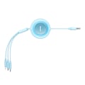 Miniatyrbild 4 av 7: Baseus Bright Mirror 2, USB 3-i-1-kabel för micro USB / USB-C / Lightning 3.5A 1.1m (himmelsblå)