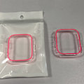 Miniatyrbild 4 av 5: Skyddsram fodral självlysande PC Apple Watch Series 7/8 Rosa