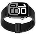 Miniatyrbild 3 av 4: Armband i äkta läder för Apple Watch Svart S