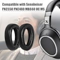 Miniatyrbillede 4 af 4: Udskiftningsørepuder til Sennheiser PXC550 PXC480 PXC550-II Sort