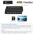 Miniatyrbild 11 av 11: HDMI switch 5 in 1 out, 4K@60Hz med ARC audio extractor HDMI 2.0 HDR och fjärrkontroll Svart
