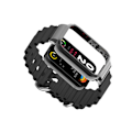 Miniatyrbillede 3 af 3: Xiaomi Band 8 Pro Metal Case Ocean Silikone Strap Sort
