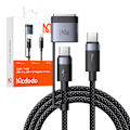 Miniatyrbild 4 av 4: 2-i-1 USB-C till USB-C + Magsafe 3-kabel Mcdodo CA-0140, 2m (svart)