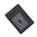 Miniatyrbild 3 av 4: Smal bifold-plånbok, korthållare i PU-läder med myntficka Svart